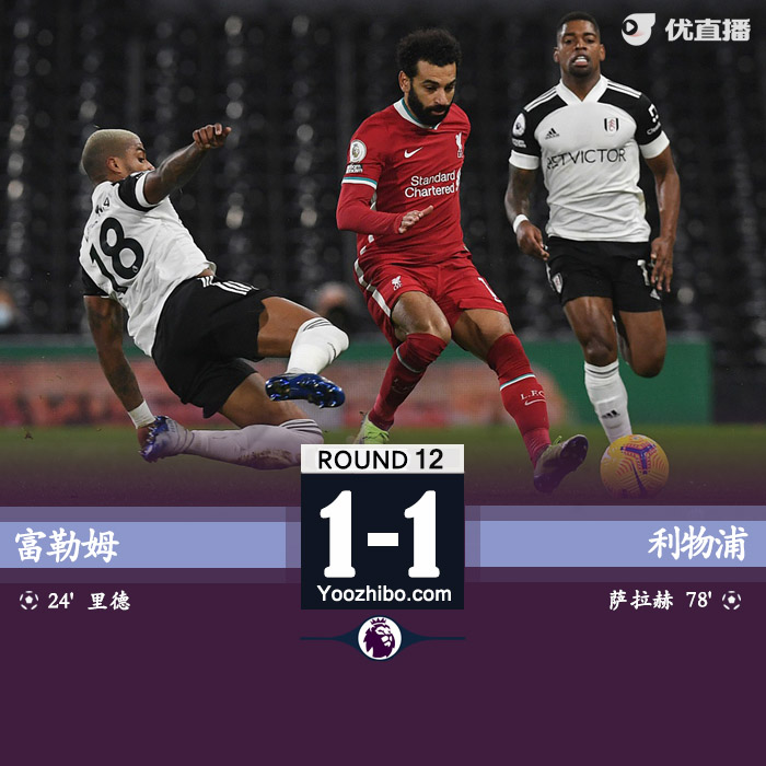 <a href=/mianfeizuqiu/liverpool/ target=_blank class=infotextkey>利物浦</a>1-1富勒姆
