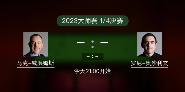 马克-威廉姆斯vs<a href=/mianfeitiyu/aslw/ target=_blank class=infotextkey>奥沙利文</a>赛事前瞻和交手记录