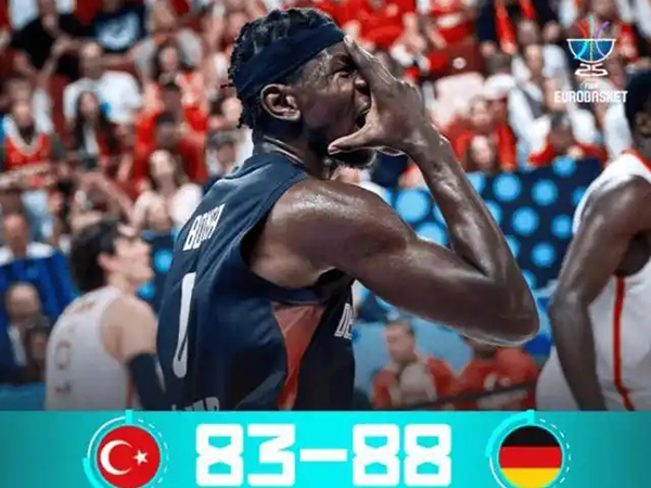 欧锦赛-德国88-83逆转土耳其夺欧锦赛冠军，施罗德16+12，申京28分