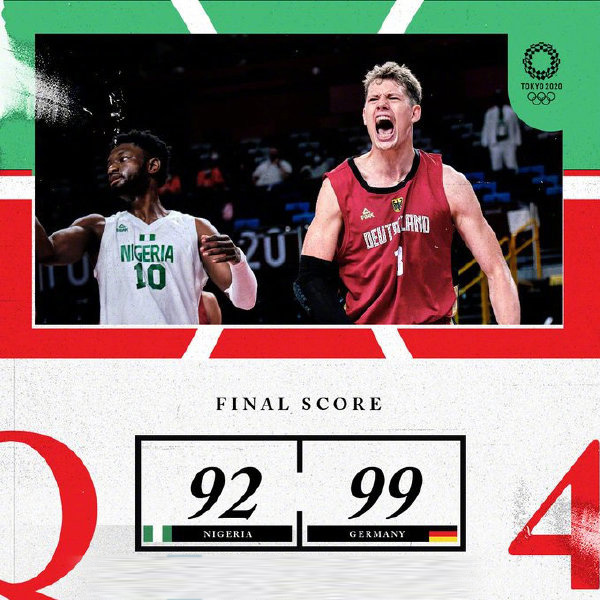 德国99-92战胜尼日利亚 男篮小组赛:沃格特曼19+7 诺瓦33+7