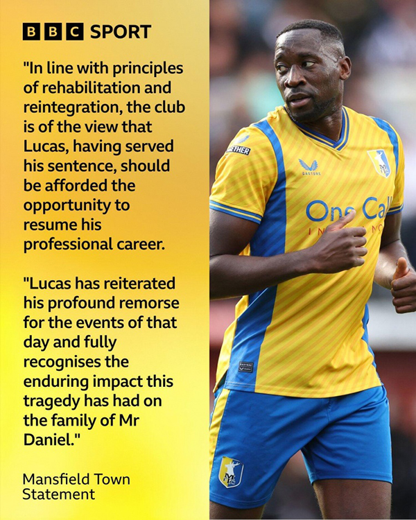 英甲球员出狱即归队：曾因交通过失致人死亡，引发争议