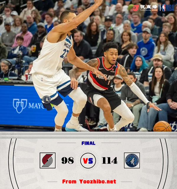 残阵狼114-98逆转开拓者 末节38-14!麦克丹尼尔斯30+10 西蒙斯21分
