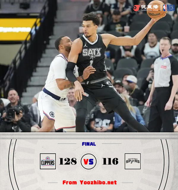 快船128-116复仇马刺! 卡登收比赛!祖巴茨21+22 哈登21分12助