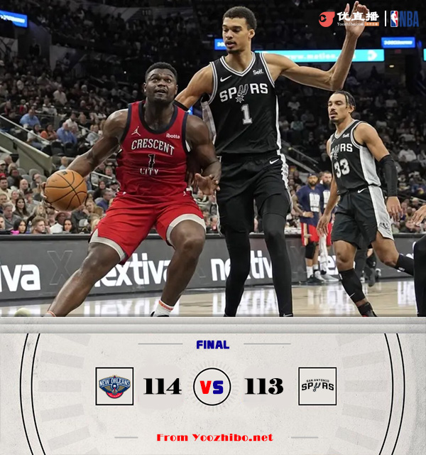 鹈鹕险胜马刺获得连胜