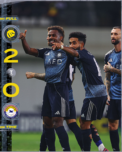 亚冠:利雅得胜利2-0扎瓦拉体育 C罗轮休 菲利克斯破门