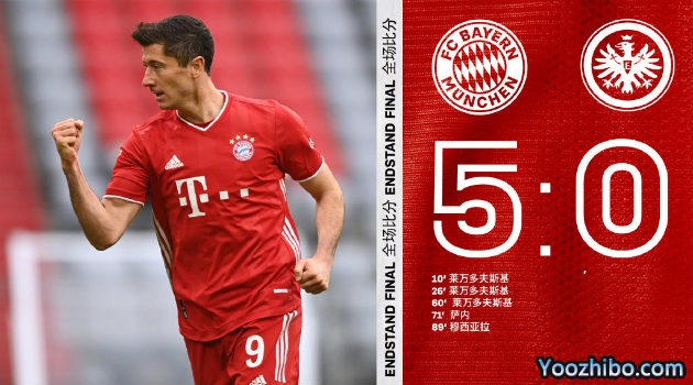 <a href=/mianfeizuqiu/bayern/ target=_blank class=infotextkey>拜仁</a>慕尼黑5-0法兰克福